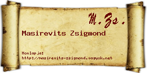 Masirevits Zsigmond névjegykártya